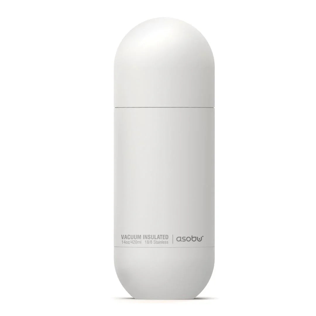 White Insulated Stainless Steel Water Bottle