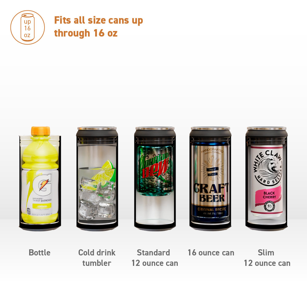 Sparkling Silver Multi Can Cooler