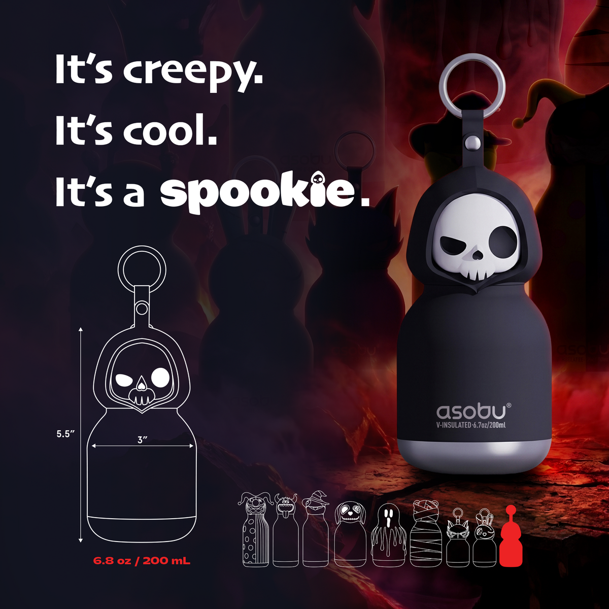 Mini Skeleton Spookie Bottle