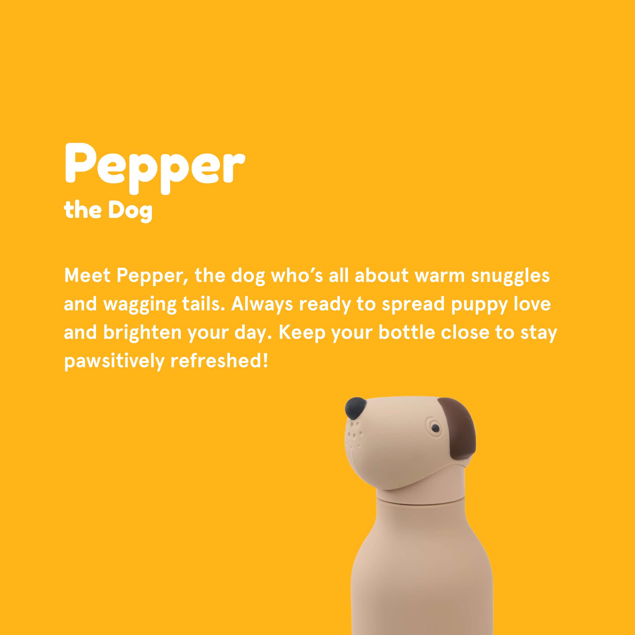 Beige Dog Bestie Bottle