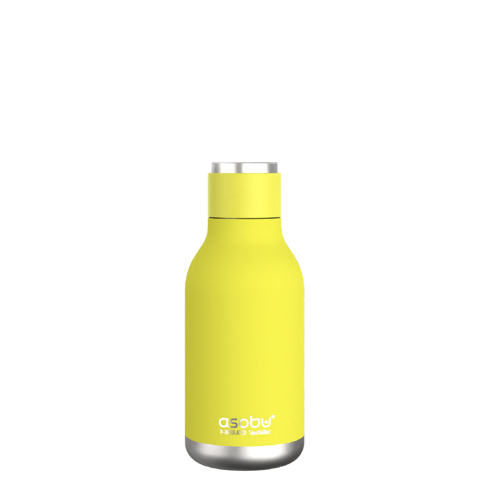 Urban Insulated and Double Walled Stainless Steel Bottle 16 Ounce by Asobu (Lime)