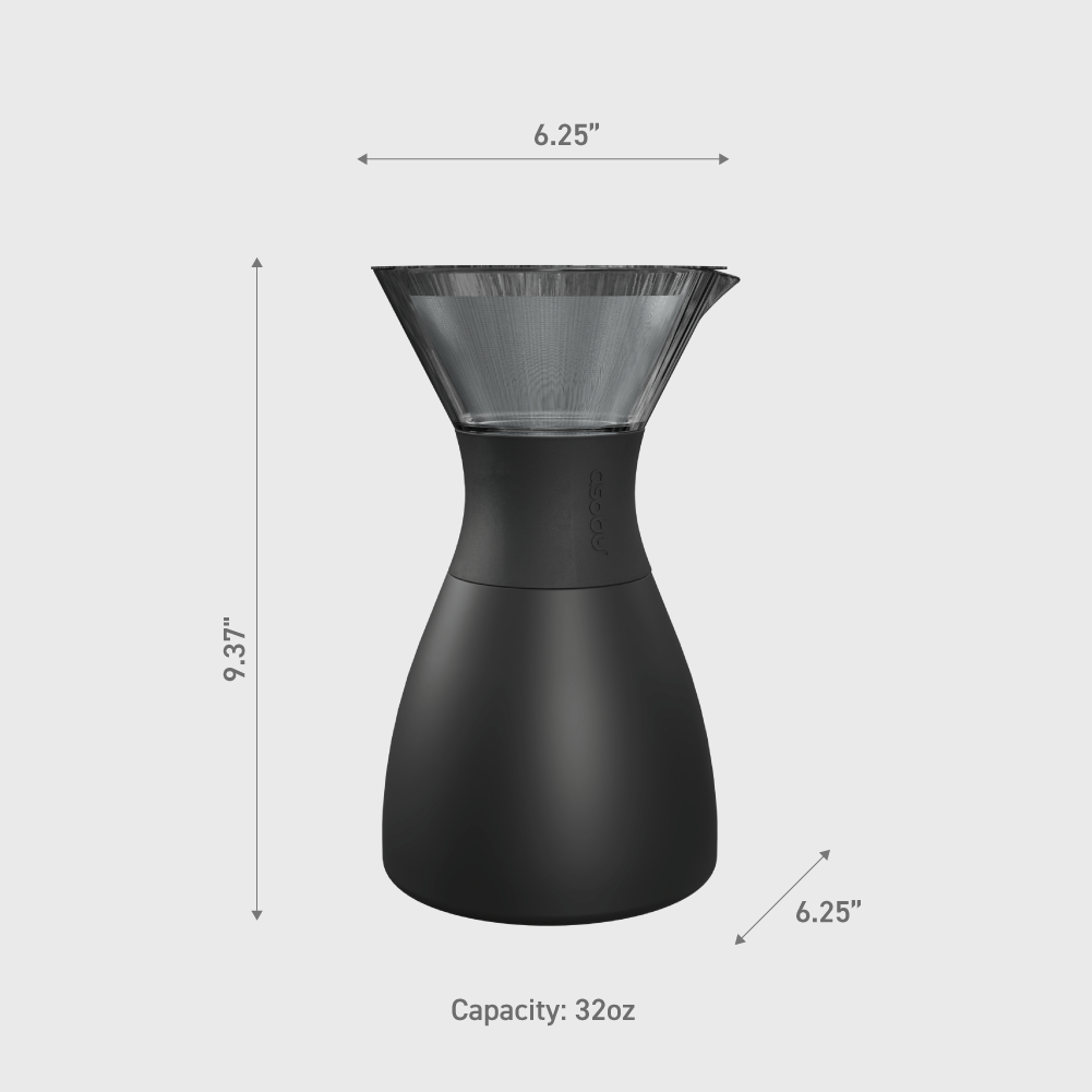 Maroon Pour Over Coffee Maker