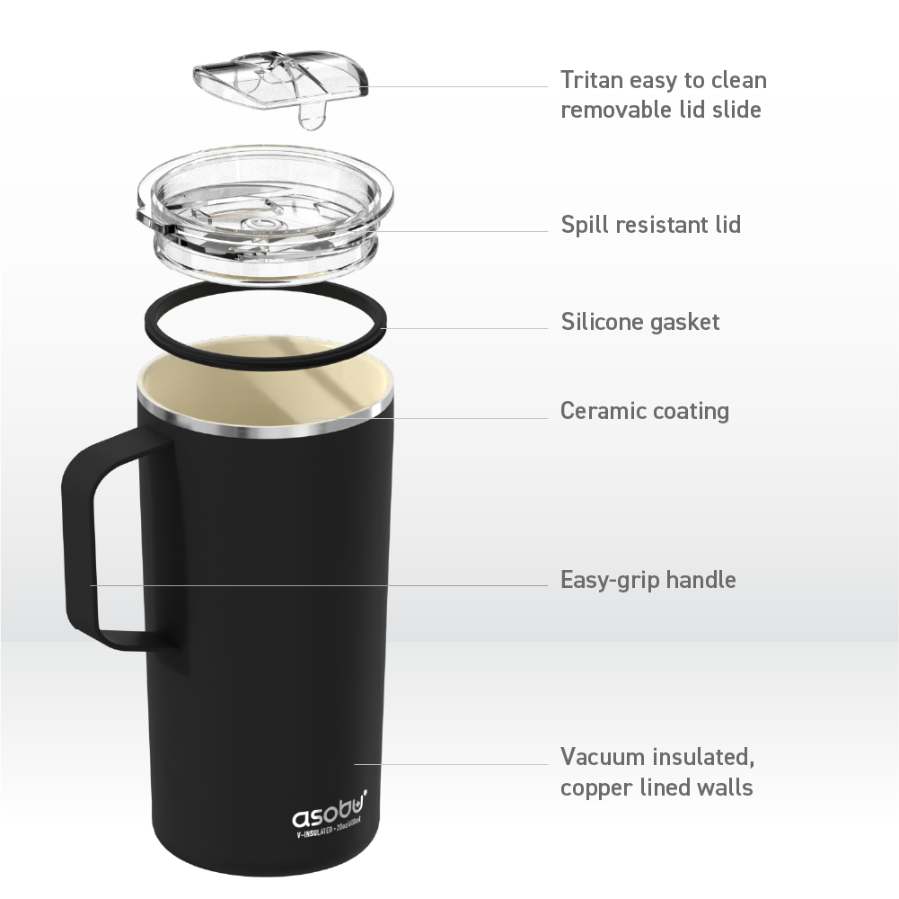 Midnight Marble Tower Mug